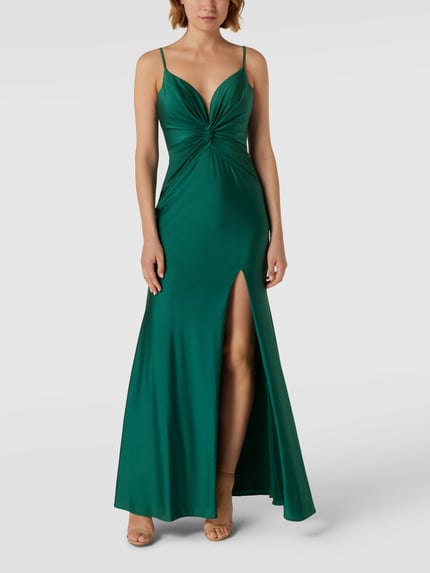 LUXUAR FASHION Avondjurk met hartvormige hals Groen - 1