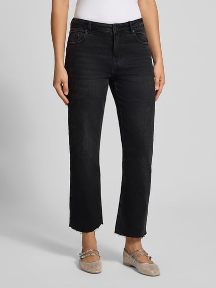 REVIEW Straight Fit Jeans aus Baumwoll-Mix Black 4