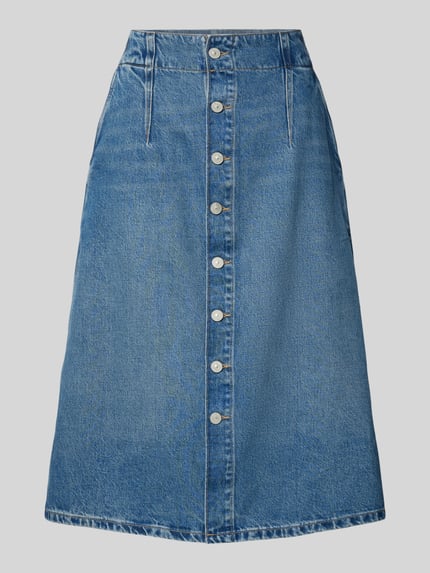 Polo Ralph Lauren Jeansrock mit durchgehender Knopfleiste Jeansblau 2