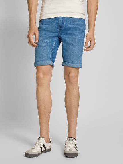 ONLY & SONS Szorty jeansowe o kroju regular fit z mieszanki bawełny Jasnoniebieski 4
