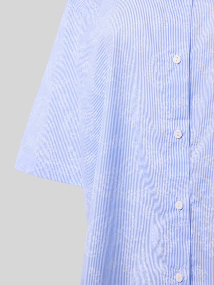 Christian Berg Woman Pyjama-Oberteil mit Kentkragen und Knopfleiste Bleu 2