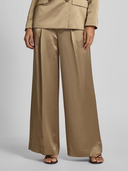 Lauren Ralph Lauren Cocktailhose mit gelegten Falten Modell 'Kirahn' Mittelbraun 4