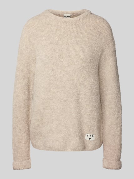 ICHI Regular fit pullover met wol, model 'Larisa' Offwhite - 2