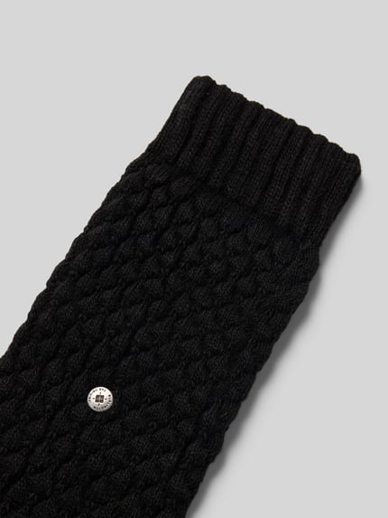 Burlington Sokken met logo-applicatie, model 'Orkney' Zwart - 2