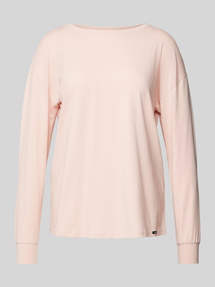 Shirt met lange mouwen en labelpatch, model 'Every Night' Shop The Look MANNEQUINE
