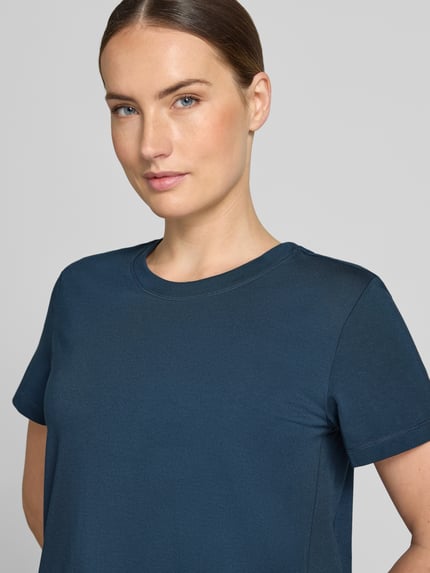 MOS MOSH Regular Fit T-Shirt mit Label-Emblem Modell 'Dala' Marine 3