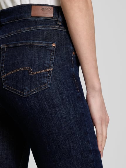 ANGELS Jeansy o kroju straight fit z dodatkiem streczu model ‘Cici’ Ciemnoniebieski 3