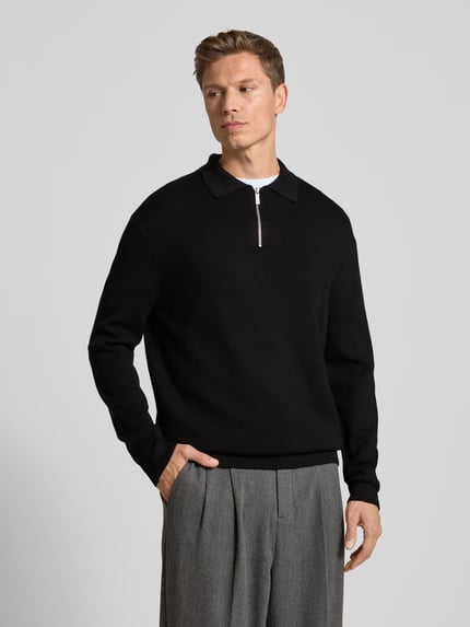 Selected Relaxed Fit Strickpullover aus Viskose-Mix Modell 'TELLER' Black 4