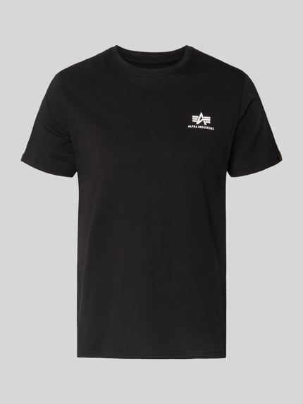 T-Shirt mit Logo und Rundhalsausschnitt Shop The Look MANNEQUINE