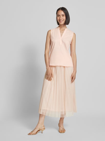 MORE & MORE Regular fit blousetop met V-hals Lichtroze - 1