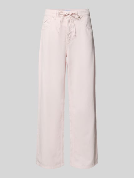CAMBIO Baggy Jeans aus Lyocell-Mix mit Leinen-Anteil Hellrosa 2