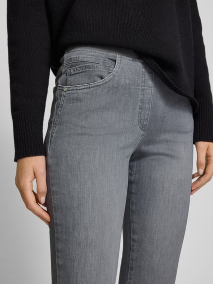 Raphaela By Brax Straight Fit Jeans mit elastischem Bund Hellgrau 3