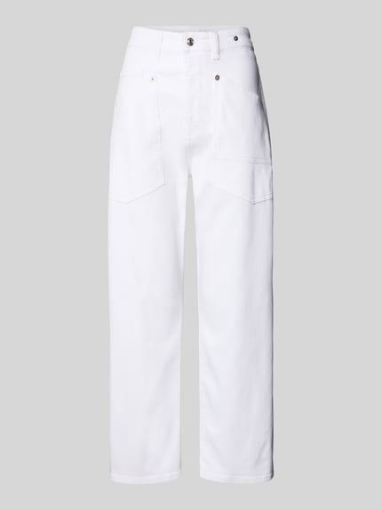 MAC Baggy Fit Jeans mit aufgesetzten Taschen Weiss 2