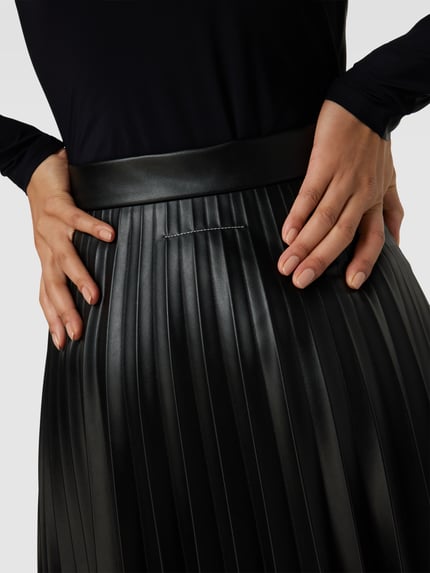 MM6 Maison Margiela Spódnica midi w skórzanym wyglądzie Czarny 3