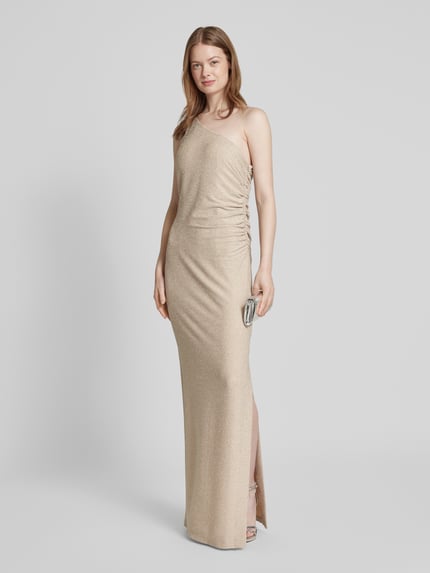 SWING Abendkleid mit seitlicher Raffung Gold 1
