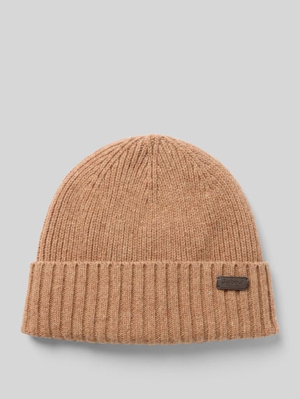 Barbour Beanie aus Woll-Mix Modell 'CARLTON' Beige 1