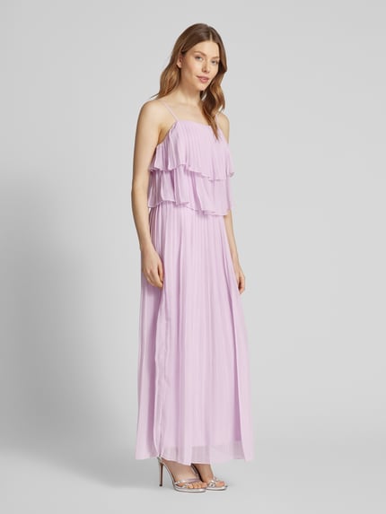 VILA Fließendes Maxikleid mit Volants Modell 'CHIFFON' Rosa 1