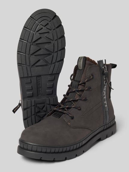 bugatti Schnürboots mit Reißverschluss Modell 'Pallario' Dunkelbraun 4