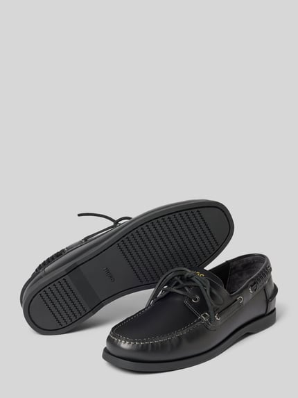 HUGO Loafer aus echtem Leder Modell 'DARCY_BOAT_IT' Black 4