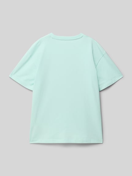 Tom Tailor Oversized T-Shirt aus reiner Baumwolle Aqua 3