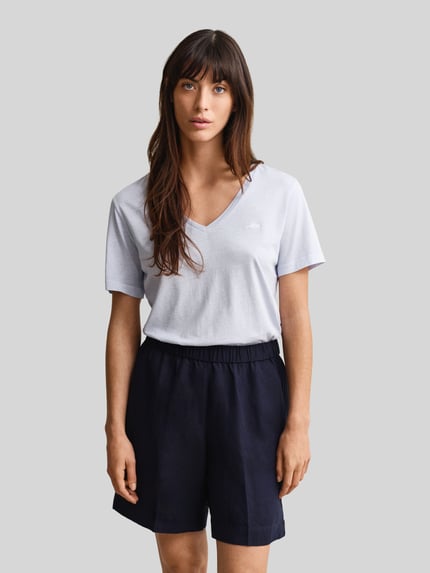 GANT Regular Fit T-Shirt aus Baumwoll-Mix Hellblau 4