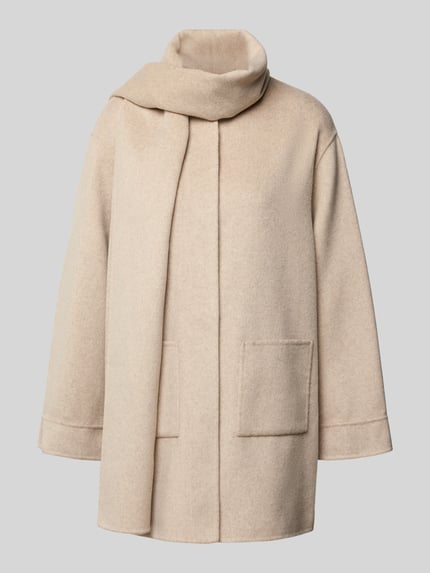 Produktfoto, Jacke mit Eingrifftaschen von Smith and Soul w kolorze beżowym, luźny krój, wełniany miks z Lyocell, kieszenie z przodu