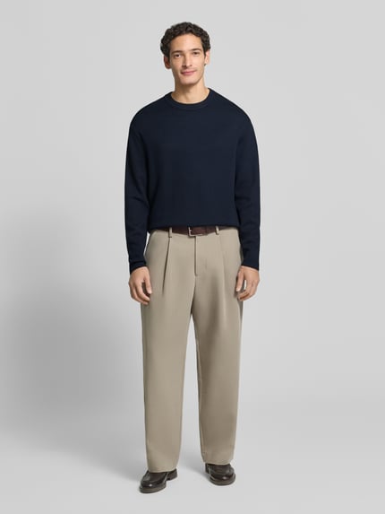 Selected Pullover mit Feinstrickstruktur Marine 1