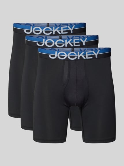 Jockey Slim Fit Slips mit Logo-Stitching im 3er-Pack Black 1