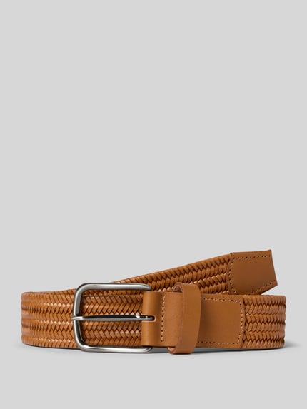 Produktfoto, Gürtel in Flecht-Optik mit Dornschließe von Lloyd Men's Belts in Braun, klassische Form, glatte und geflochtene Texturen