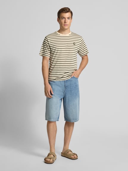 Wood Wood T-Shirt mit Rundhalsausschnitt Modell 'Ace' Beige 1