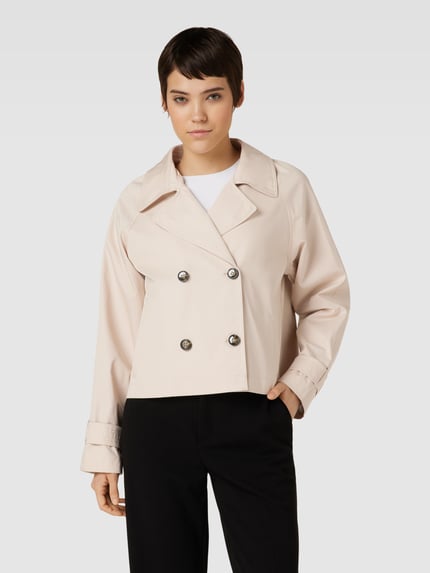 MORE & MORE Korte trenchcoat met reverskraag Zand - 4