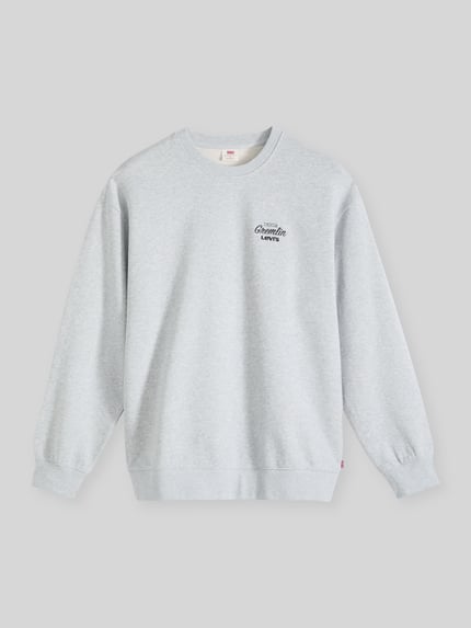 Levi's® Regular Fit Sweatshirt mit Rückenprint Hellgrau Melange 2