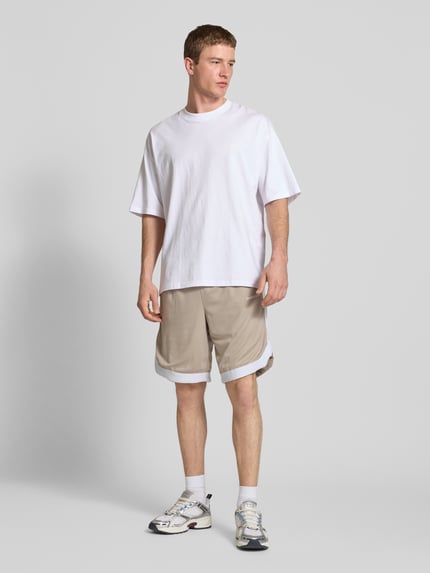 PEGADOR Sweatshorts mit elastischem Bund Taupe 1