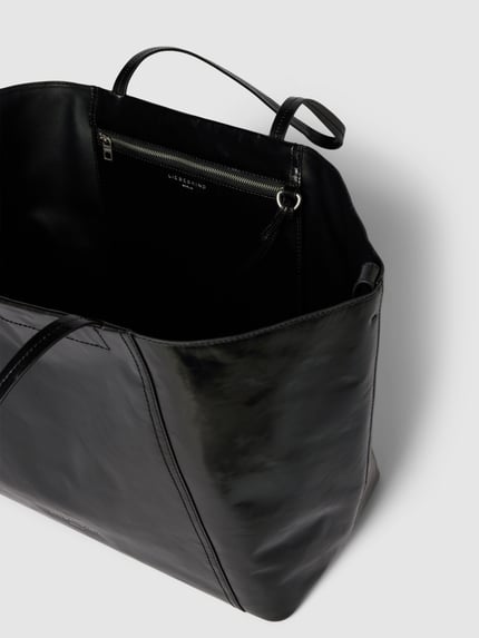 LIEBESKIND BERLIN Shopper aus Leder mit Label-Prägung Modell 'CHUDY' Black 5