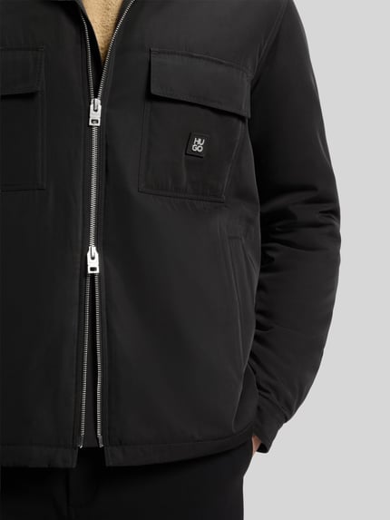 HUGO Bomberjacke Modell 'Edontos' mit Logo-Patch Black 6