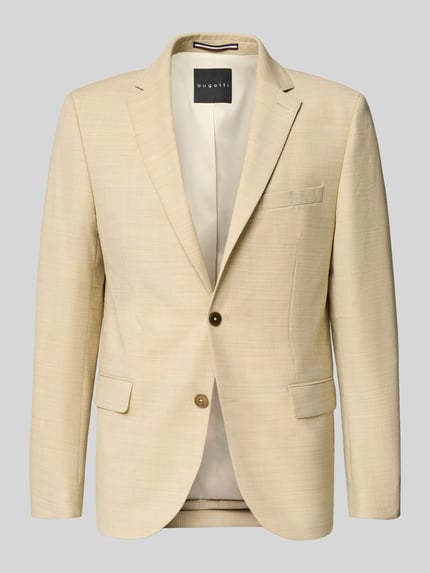 bugatti Regular fit 2-knoops colbert met klepzakken Beige - 2