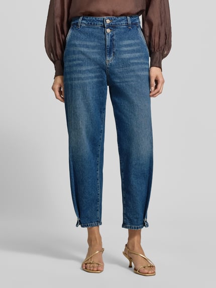 Liu Jo White Jeans o kroju regular fit z mieszanki bawełny z obszyciem ozdobnymi kamieniami Jeansowy niebieski 4