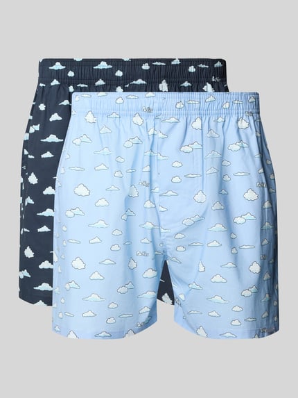 POCKIES Boxershorts mit Label-Detail im 2er-Pack Hellblau 1