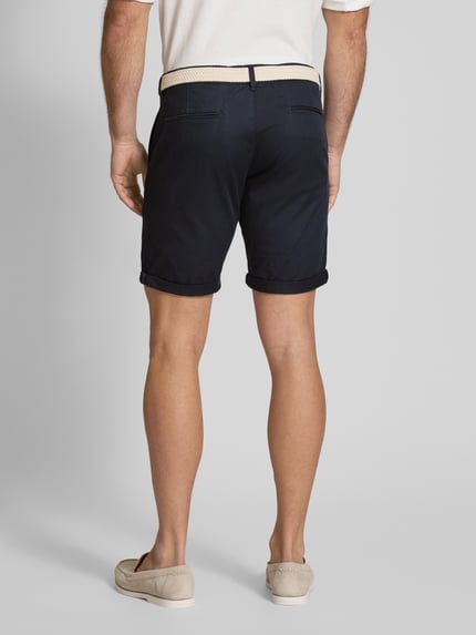 MCNEAL Slim Fit Bermudas mit Gürtel Marine 5
