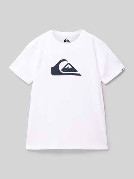Quiksilver T-shirt z nadrukiem z logo Biały 1