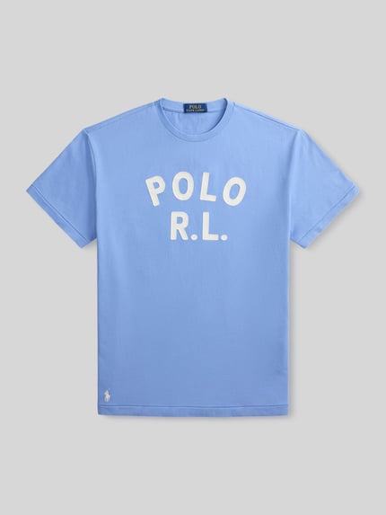 Polo Ralph Lauren Loose Fit T-Shirt aus reiner Baumwolle Hellblau 2