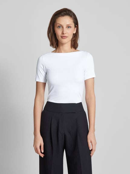 VERO MODA T-Shirt mit U-Boot-Ausschnitt Modell 'PANDA' Weiss 4