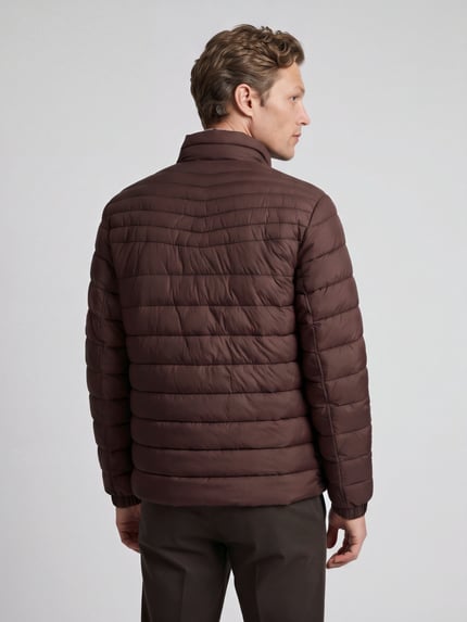 BOSS Orange Steppjacke mit Logo-Patch Modell 'Oden2' Schoko 5