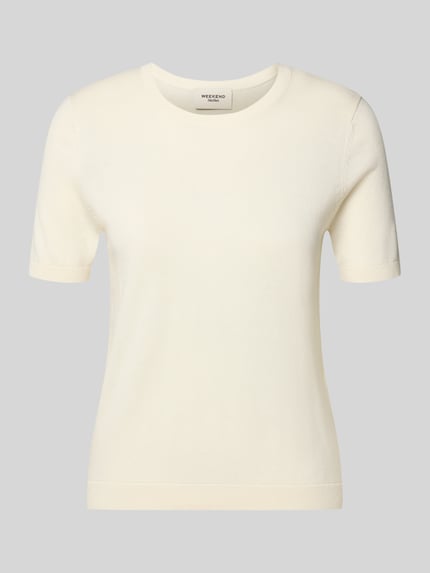 regular fit gebreid shirt van mix van zijde en katoen model 'WKDAGRO' Shop The Look MANNEQUINE
