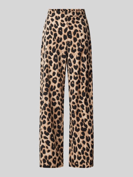 PIECES Loose Fit Stoffhose mit Allover-Print Modell 'GURLA' Metallic Black 2
