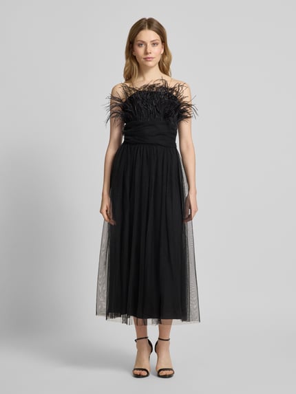 Lace & Beads Sukienka wieczorowa z tiulu Czarny 4