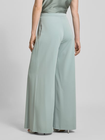 SWING Wide fit stoffen broek met elastische band Lindegroen - 5