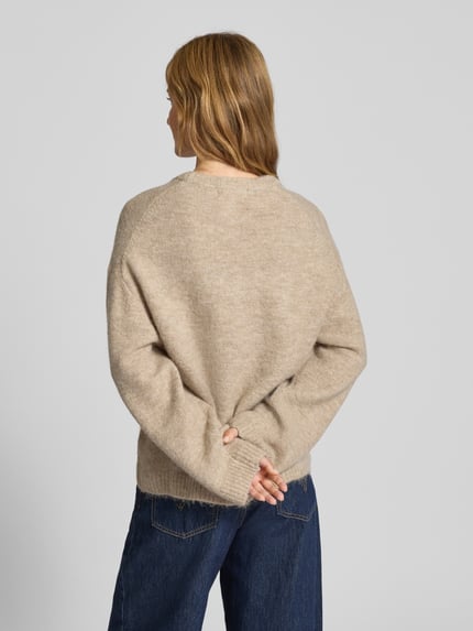 Gina Tricot Oversized gebreide pullover met linnen Zand gemêleerd - 5
