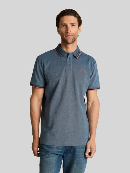 Tom Tailor Regular Fit Poloshirt mit Kontrastkragen Hellblau 4