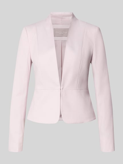 Productfoto, lichtroze 'Fein strukturierter Blazer mit V-Ausschnitt' van Christian Berg Woman Selection, slim fit, fijn structuur, viscosemix